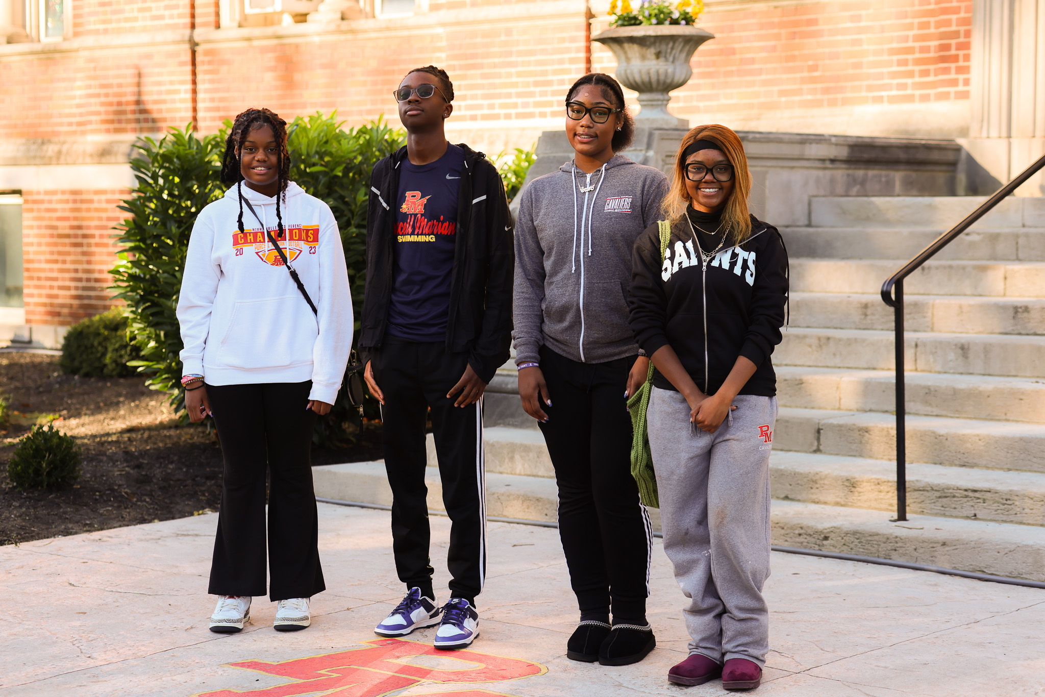 from left to right: Amina Smith, Dominic Williams-Ojile, Genayia Wilburn, Camille Montgomery